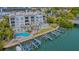 Luxury condo building with pool and private boat docks at 888 S Orange Ave # 3D, Sarasota, FL 34236