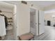 Walk-in closet with ample shelving and hanging space at 104 Capri Isles Blvd # 112, Venice, FL 34292