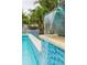 Close-up of a beautiful pool water feature at 1110 2Nd S Ave, Tierra Verde, FL 33715