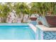Stunning pool with a water feature at 1110 2Nd S Ave, Tierra Verde, FL 33715