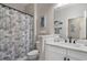 Small bathroom with a shower/tub combo and single vanity at 12199 Sebring Ln, Venice, FL 34293