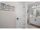 Clean bathroom with a single vanity and shower/tub combo at 12199 Sebring Ln, Venice, FL 34293