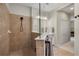 Spa-like bathroom with a large shower and a double vanity at 12199 Sebring Ln, Venice, FL 34293
