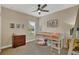 bedroom with loft bed, dresser, and playful decor at 12240 Whisper Lake Dr, Bradenton, FL 34211