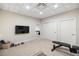 Basement gym with equipment and ample space for workouts at 144 N Casey Key Rd, Osprey, FL 34229