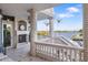 Balcony boasting water views and elegant balustrades at 144 N Casey Key Rd, Osprey, FL 34229
