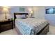 Guest bedroom with a floral comforter and nightstands at 19451 Quisto St, Venice, FL 34293
