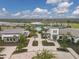 Aerial view of community pool and clubhouse at 3206 Hilltop Cir, Bradenton, FL 34211