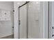 Clean and spacious walk in shower with glass enclosure at 3206 Hilltop Cir, Bradenton, FL 34211