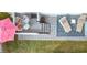Overhead view of patio, seating area, and surrounding yard at 3333 26Th E Ave # 1241, Bradenton, FL 34208