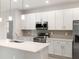 Modern kitchen with white cabinets and stainless steel appliances at 3425 Dryden St, North Port, FL 34288