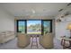 Cozy living room seating area with water view, perfect for relaxation and enjoying the scenery at 3663 Muirfield Dr # 4B, Sarasota, FL 34238