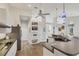 Well-equipped kitchen with ample counter space and island at 404 Bayside Ln, Nokomis, FL 34275
