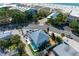 Beachfront property aerial view, showcasing home at 5613 Gulf Dr, Holmes Beach, FL 34217