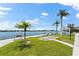 Peaceful waterfront view with gazebo and seating at 5855 Midnight Pass Rd # 311, Sarasota, FL 34242