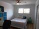 Cozy bedroom with a ceiling fan and calming decor at 6033 34Th W St # 138, Bradenton, FL 34210