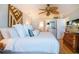 King bed, ceiling fan, ocean view at 6300 Midnight Pass Rd # 708, Sarasota, FL 34242