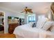 Main bedroom with ocean view, king-size bed, and ample closet space at 6300 Midnight Pass Rd # 708, Sarasota, FL 34242