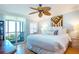King-size bed, ceiling fan, ocean view at 6300 Midnight Pass Rd # 708, Sarasota, FL 34242