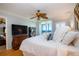 Main bedroom with ocean view, king-size bed, and ample closet space at 6300 Midnight Pass Rd # 708, Sarasota, FL 34242