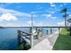 Private boat dock with access to the waterway at 929 Casey Cove Dr, Nokomis, FL 34275