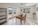 Home office with built-in shelving and water views at 929 Casey Cove Dr, Nokomis, FL 34275