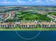 Aerial view showcasing the community's location and golf course at 17108 Vardon Ter # 203, Lakewood Ranch, FL 34211