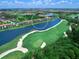 Aerial view showcasing the community's location and golf course at 17108 Vardon Ter # 203, Lakewood Ranch, FL 34211