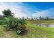 Landscaped backyard with pond view at 17120 Cresswind Ter, Bradenton, FL 34211