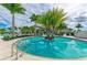 Circular pool surrounded by lush landscaping at 17120 Cresswind Ter, Bradenton, FL 34211