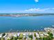 Wide aerial view of a waterfront home and its surroundings at 1914 Riverside E Dr, Bradenton, FL 34208