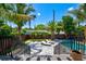 Backyard oasis with a refreshing pool, patio, and lush landscaping at 1914 Riverside E Dr, Bradenton, FL 34208