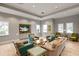 Relaxing community lounge with comfortable seating and large screen TV at 3409 Anchor Bay Trl, Lakewood Ranch, FL 34211