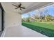 Covered patio with access to backyard at 3850 Skyway Ave, North Port, FL 34288