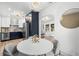 Modern kitchen with dark blue cabinets and stainless steel appliances at 4536 1St N Ave, St Petersburg, FL 33713