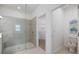 Main bathroom with walk-in shower and separate toilet at 6077 Amberly Dr, Bradenton, FL 34208