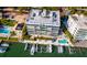 Luxury building and waterfront marina aerial view at 650 Golden Gate Pt # 401, Sarasota, FL 34236