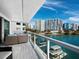 Enjoy stunning water and city views from this balcony at 650 Golden Gate Pt # 401, Sarasota, FL 34236