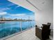Relaxing balcony overlooking the marina and city at 650 Golden Gate Pt # 401, Sarasota, FL 34236
