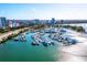 Expansive marina with numerous yachts and boats at 650 Golden Gate Pt # 401, Sarasota, FL 34236