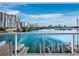 Stunning balcony view overlooking marina and city skyline at 650 Golden Gate Pt # 401, Sarasota, FL 34236