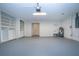 Spacious garage with built-in shelving and extra storage at 7213 Las Casas Dr, Sarasota, FL 34243