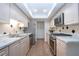 Modern kitchen with stainless steel appliances at 7213 Las Casas Dr, Sarasota, FL 34243