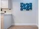 Empty kitchen wall space ready for your decor at 7213 Las Casas Dr, Sarasota, FL 34243