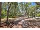 Large backyard with lush trees and landscaping at 7408 Oak Run Ln, Sarasota, FL 34243