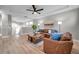 Comfortable living room with leather sofas and a coffee table at 14146 Cattle Egret Pl, Bradenton, FL 34202