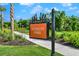 Entrance sign for Vitality Park, welcoming residents and guests at 16606 San Nicola Pl, Lakewood Ranch, FL 34211