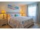 Main bedroom with king-size bed and soft color scheme at 3223 Beneva Rd # 201, Sarasota, FL 34232