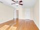 Bright and airy bedroom with hardwood floors and ceiling fan at 3523 52Nd W Ave # 289, Bradenton, FL 34210