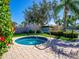 Private community hot tub surrounded by lush landscaping at 3523 52Nd W Ave, Bradenton, FL 34210